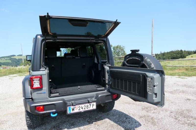 Der Jeep Wrangler Rubikon 4xe, 2.0 Plug-In Hybrid mit 280 kW (380 PS) im Guten Tag Österreich Autotest (Bildquelle: Thomas Resch)